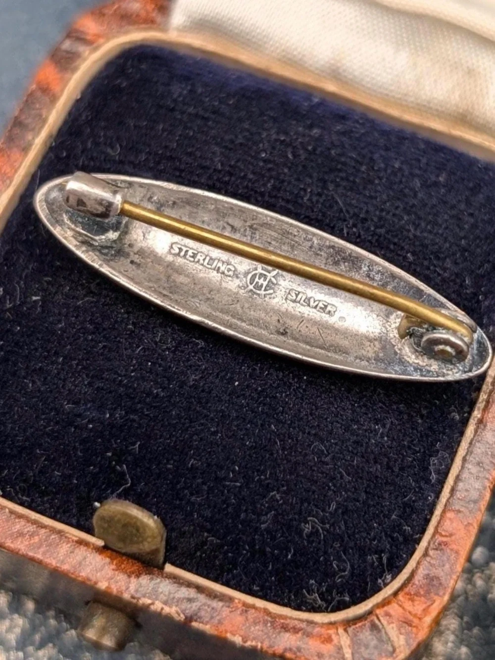 Antique Circa 1910 Sterling Silver 'BABY’ Pin Brooch